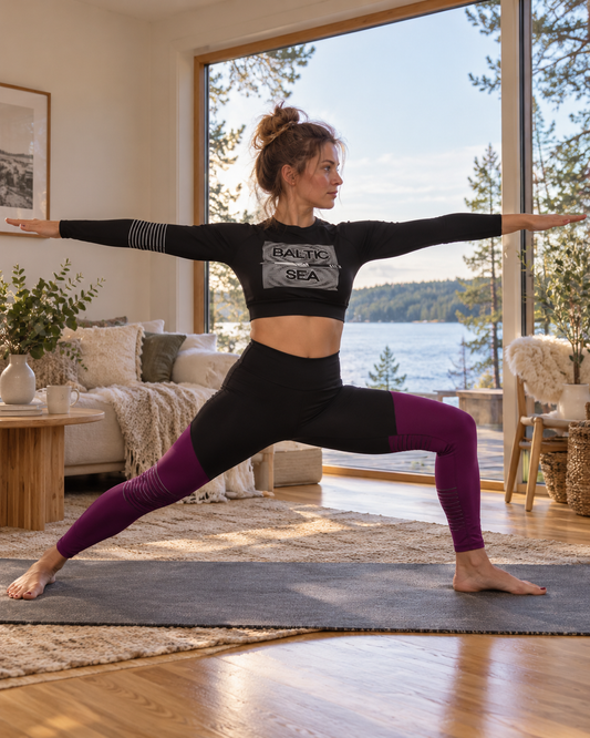 Sup-Baltic Sea recycelte langarm Crop Top mit UV-Schutz sale