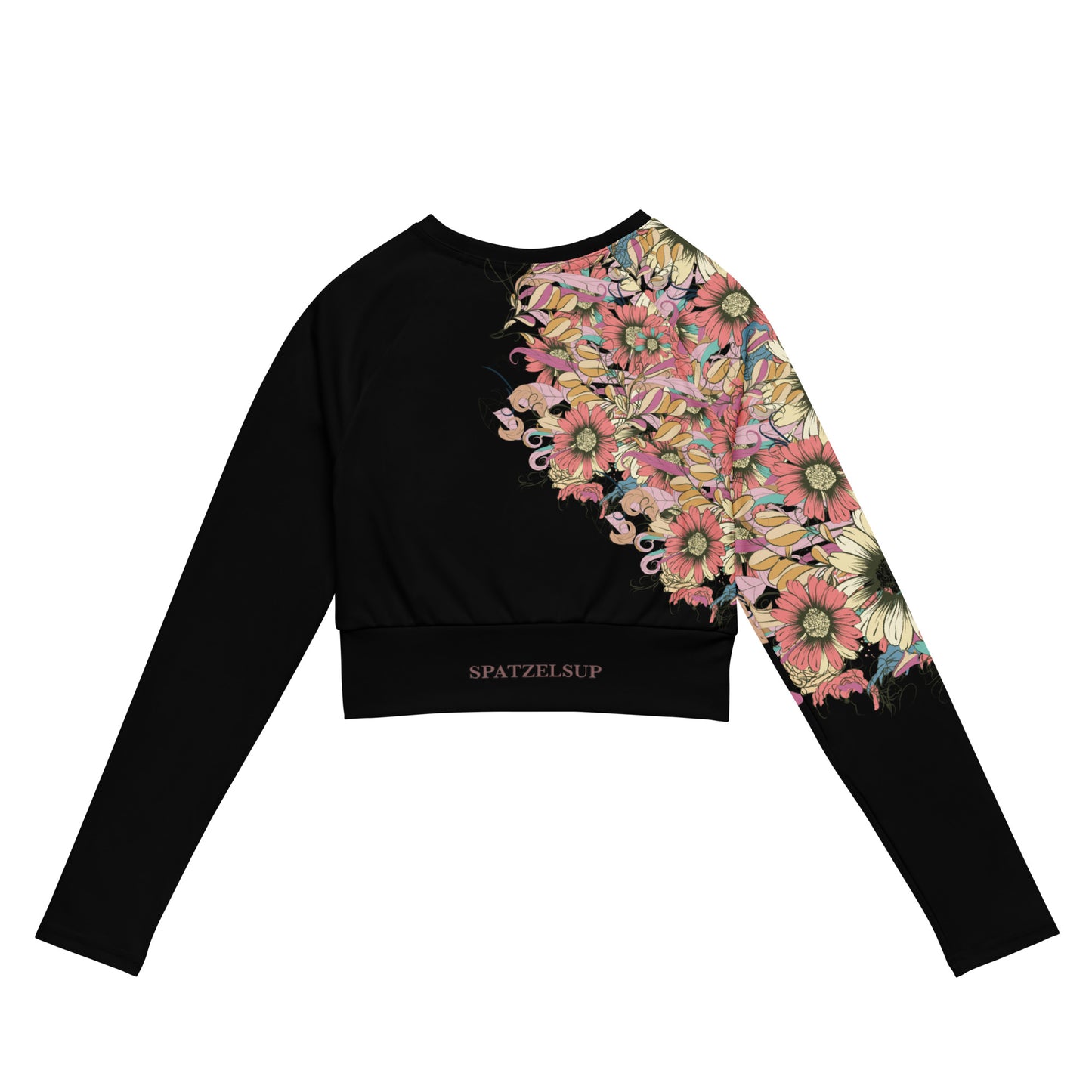 Memories recyceltes Langarm Crop Top