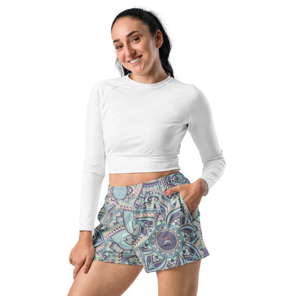 SUP-Yoga Peace and Love recycelte Sport & Board-Shorts für Damen