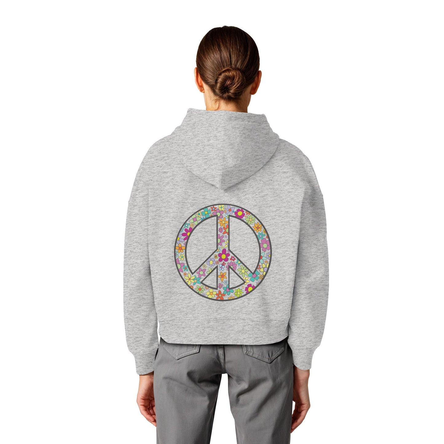 Peace. Waves. Sunsets. - Womens Organic Boxcut Hoodie