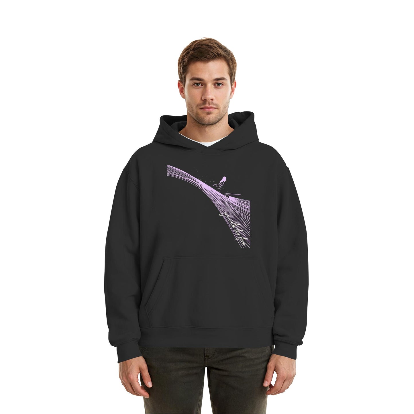 Surfgirl-go withe flow - Fluffy Boxcut Hoodie