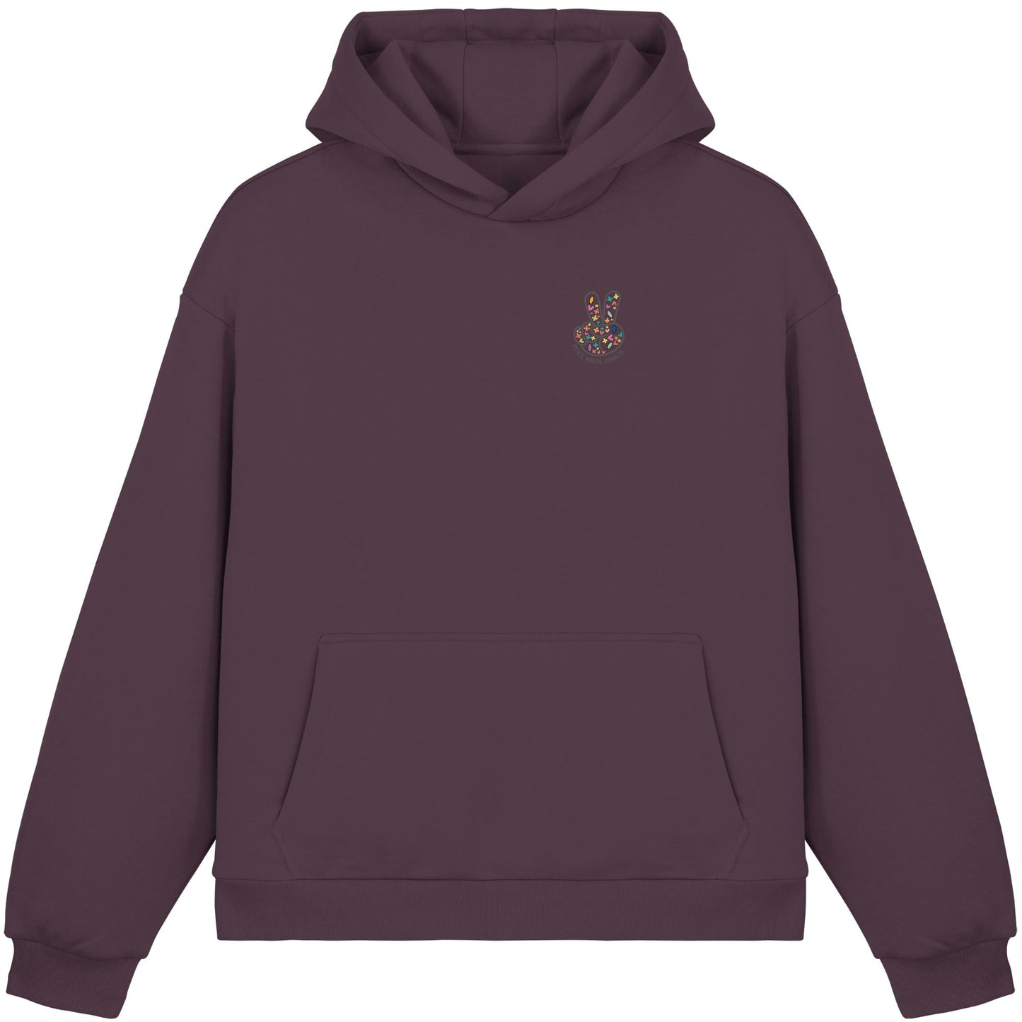 Peace. Waves. Sunsets. - Fluffy Boxcut Hoodie