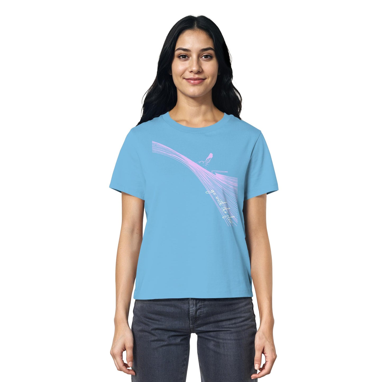 Surfgirl-go withe flow - Ladies Organic Shirt