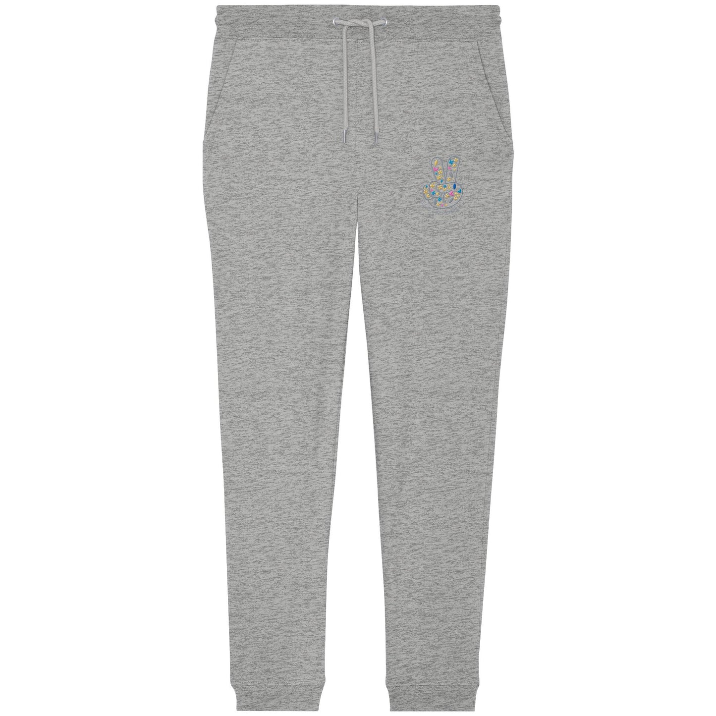 Peace. Waves. Sunsets. Frontdesign only - Organic Jogger Pants gesticktes Design