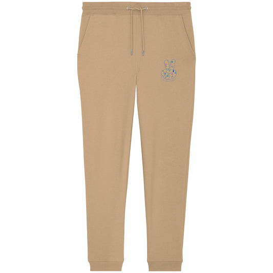 Peace. Waves. Sunsets. Frontdesign only - Organic Jogger Pants gesticktes Design