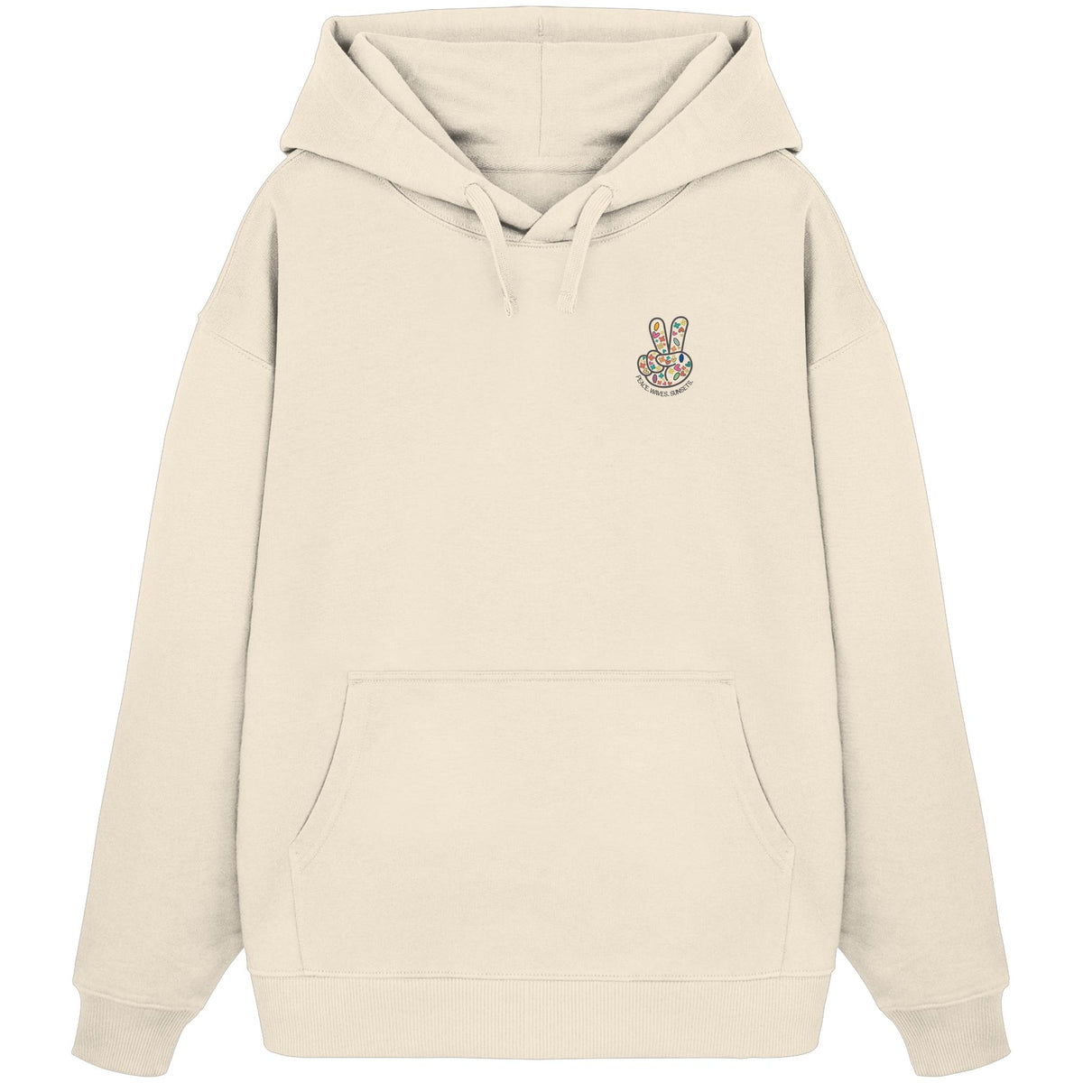 Peace. Waves. Sunsets. - Organic Oversize Hoodie