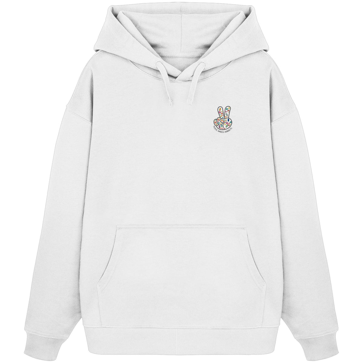 Peace. Waves. Sunsets. - Organic Oversize Hoodie