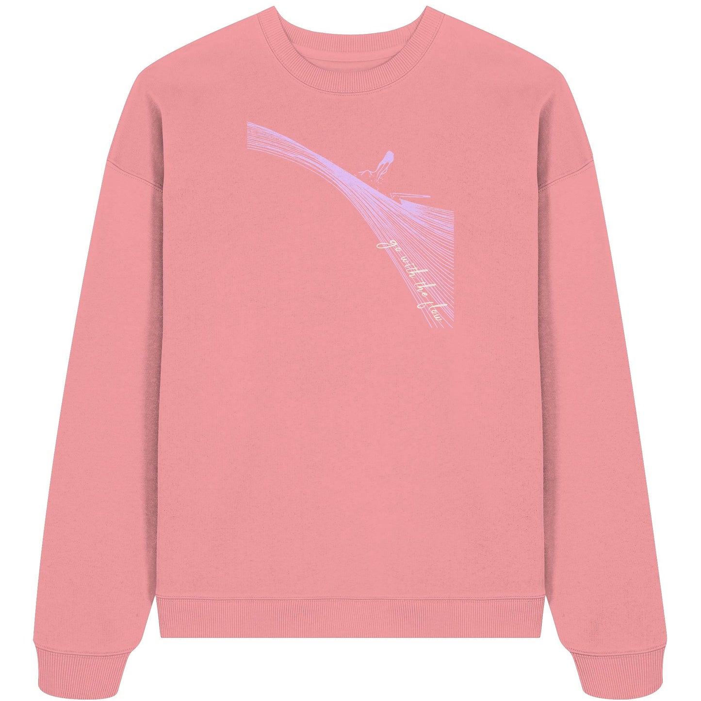Surfgirl-go withe flow - Organic Oversize Sweatshirt