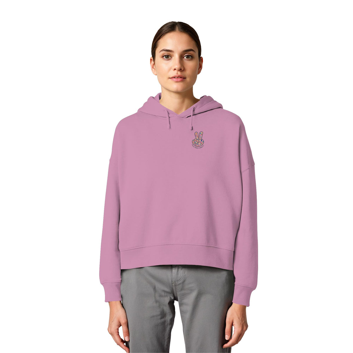 Peace. Waves. Sunsets. - Womens Organic Boxcut Hoodie