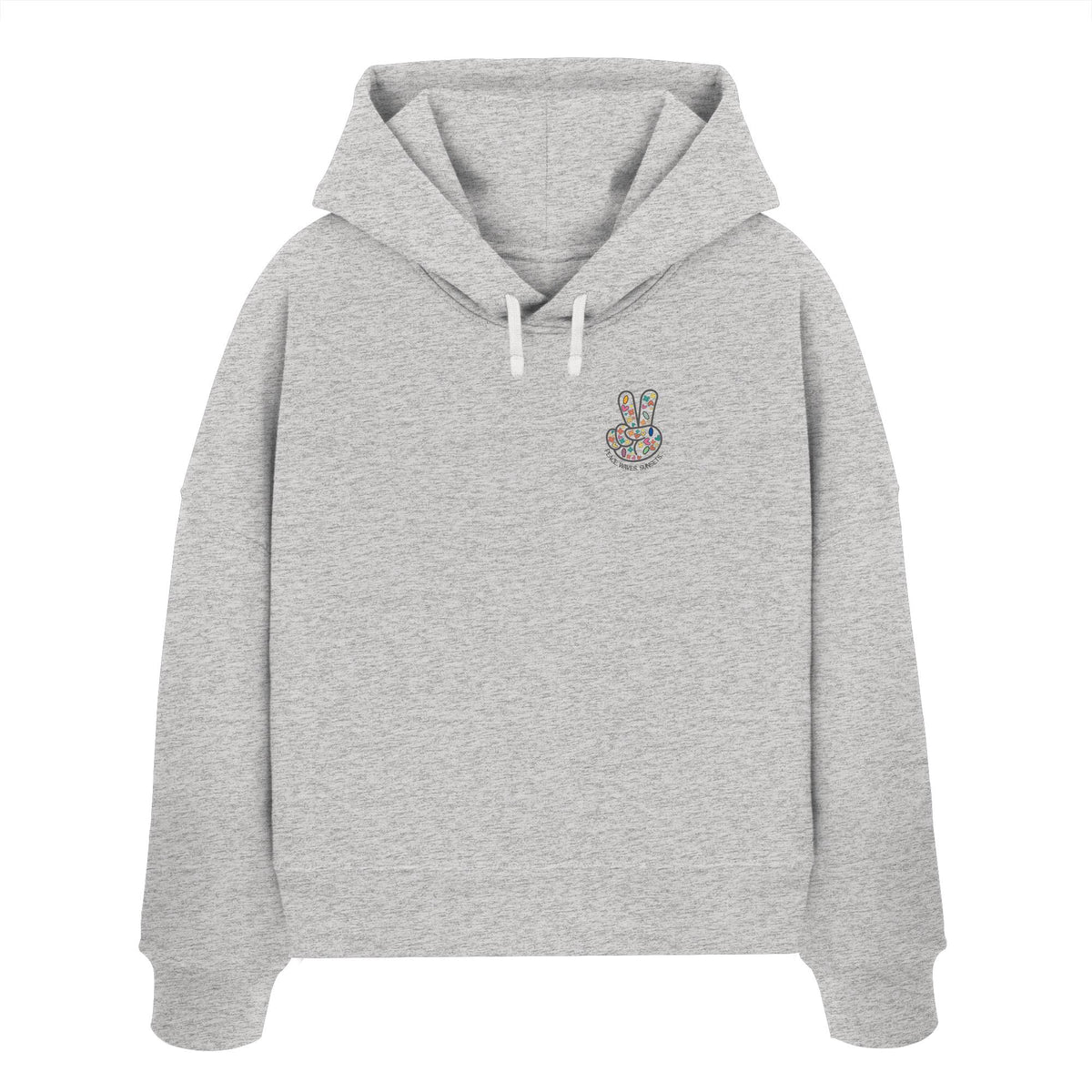 Peace. Waves. Sunsets. - Womens Organic Boxcut Hoodie