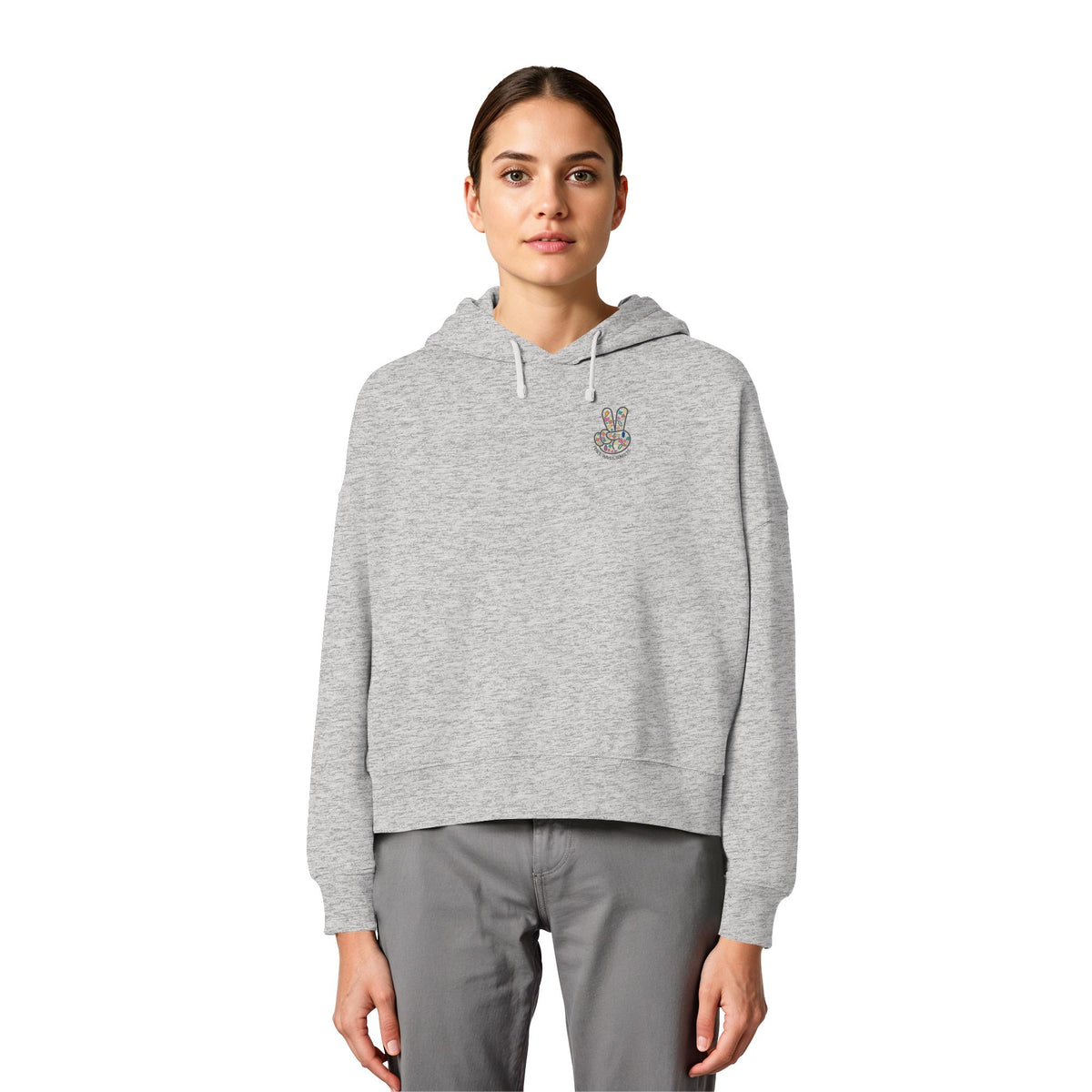 Peace. Waves. Sunsets. - Womens Organic Boxcut Hoodie