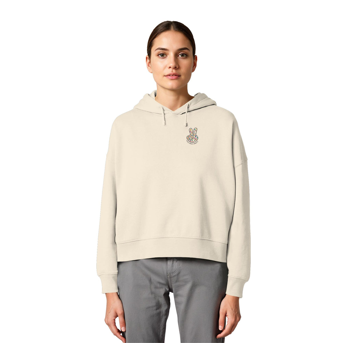 Peace. Waves. Sunsets. - Womens Organic Boxcut Hoodie
