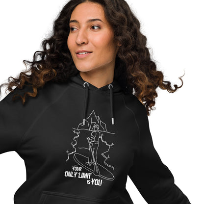 Your Only Limit Is You - unisex Bio-Raglan-Hoodie