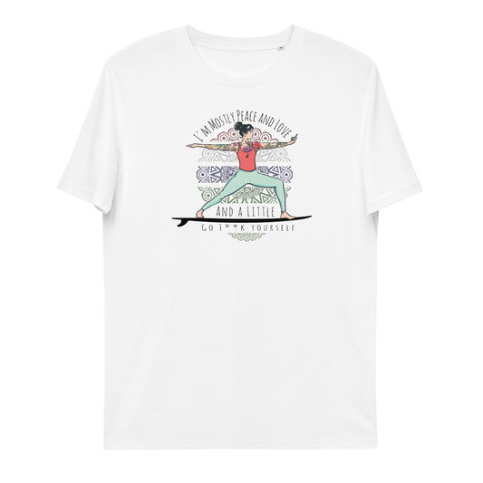 SUP-Yoga Peace and Love - Damen Bio-Baumwoll-T-Shirt