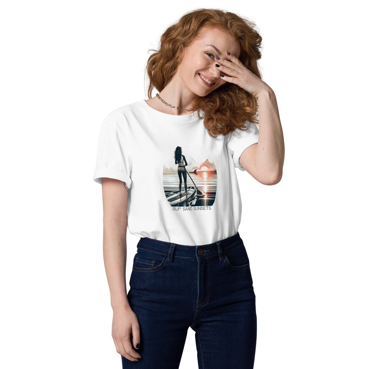 SUP. SAND. SUNSETS -Bio-Baumwoll-T-Shirt