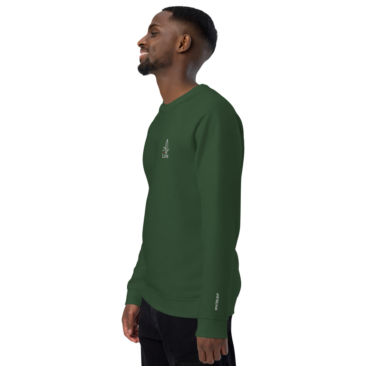 Watersports-True Love unisex organic raglan sweatshirt stick