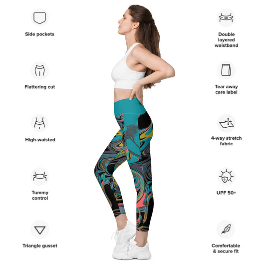 Stand Up Paddling- My way to be free SUP-Leggings mit Taschen