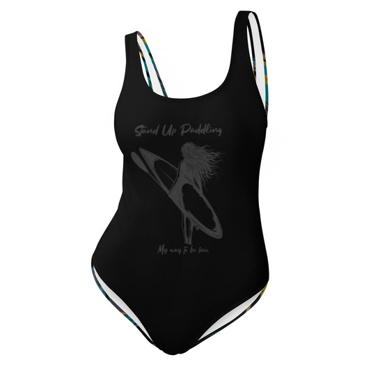 Stand Up Paddling- My way to be free einteiliger Badeanzug