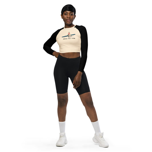 Sea La Vie-recyceltes Langarm Crop Top