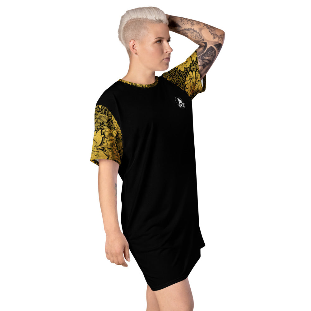 T-Shirt-Kleid Spatzelsup Gold-Flowers