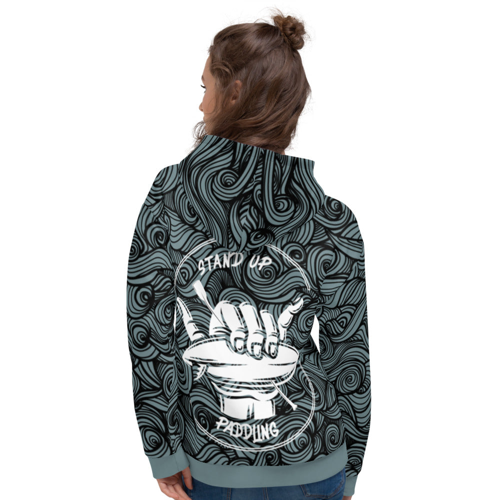 Sonderedition-Stand Up Paddling Crazy Wave-Hang Loose Style-Unisex Hoodie