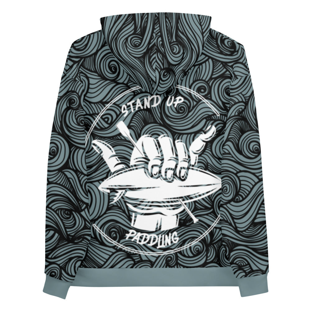 Sonderedition-Stand Up Paddling Crazy Wave-Hang Loose Style-Unisex Hoodie