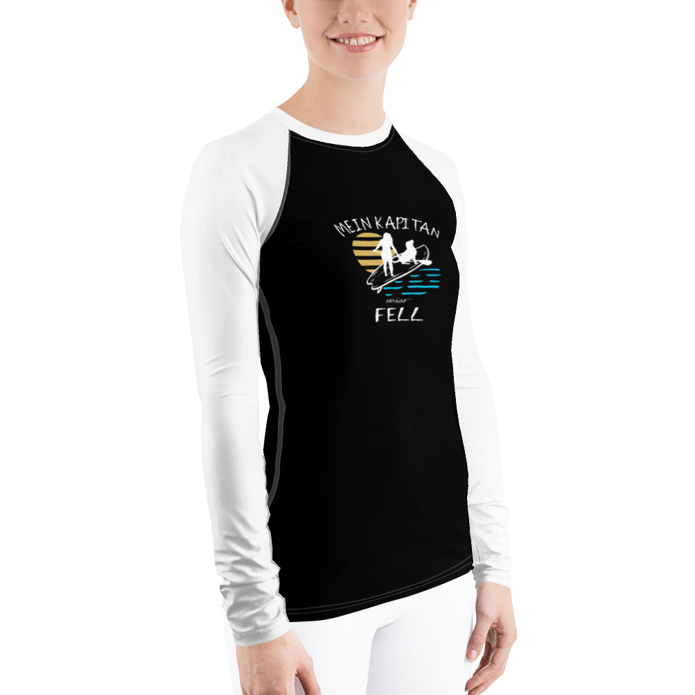 Kapitän trägt Fell Damen Rash-Guard