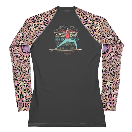SUP-Yoga Peace and Love Damen-Rash-Guard