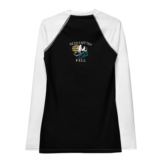 Kapitän trägt Fell Damen Rash-Guard
