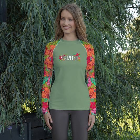 Spatzelsup Flowers Damen-Rash-Guard