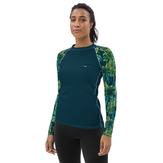 Spatzelsup Green Flower unser Damen-Rash-Guard als Sonderedition
