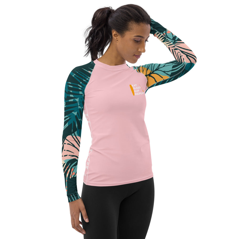 Eat Sleep SUP Repeat Damen-Rash-Guard