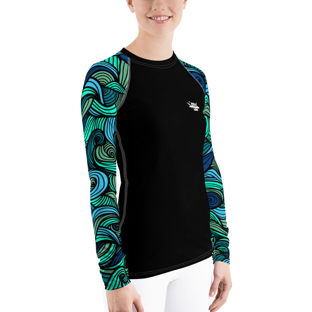 If In Doupt-Paddle Out Hang Loose Style Damen-Rash-Guard