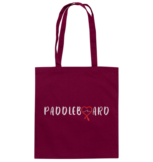 Paddleboard- ein Herz für die Welle - Baumwolltasche