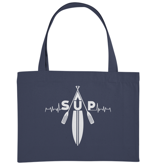 SUP Heartbeat clean Schrift - Organic Shopping-Bag
