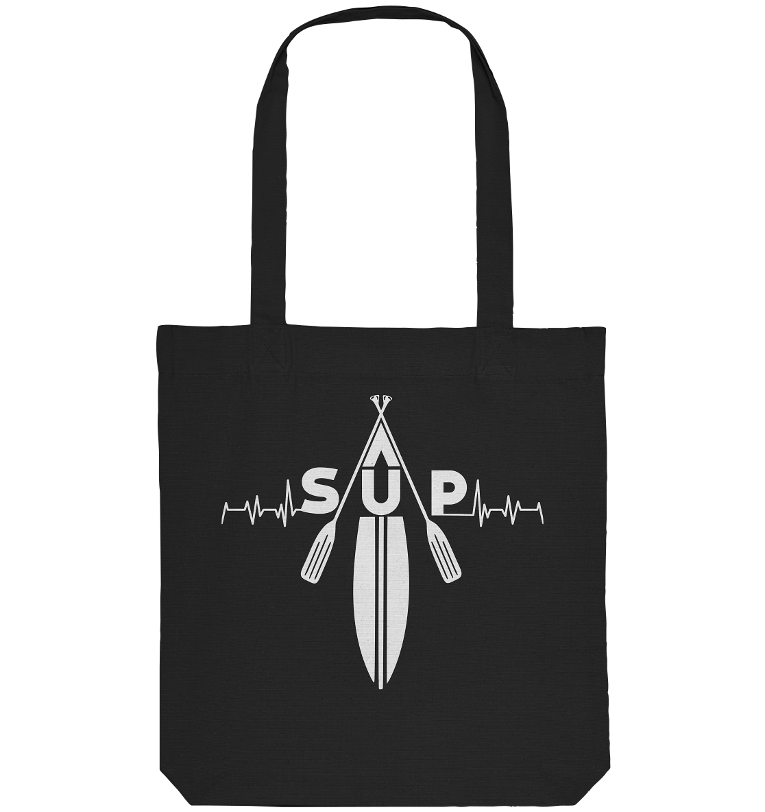 SUP Heartbeat clean Schrift - Organic Tote-Bag