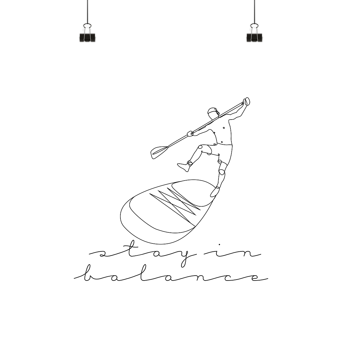 SUP Board - Stay In Balance - Poster Din A3 (hoch)