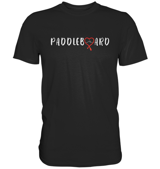 Paddleboard- ein Herz für die Welle - Premium Shirt