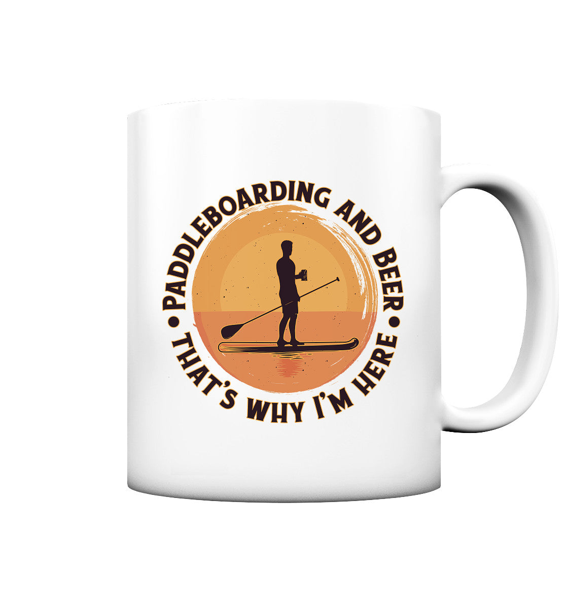 Paddleboard an Beer - Tasse matt