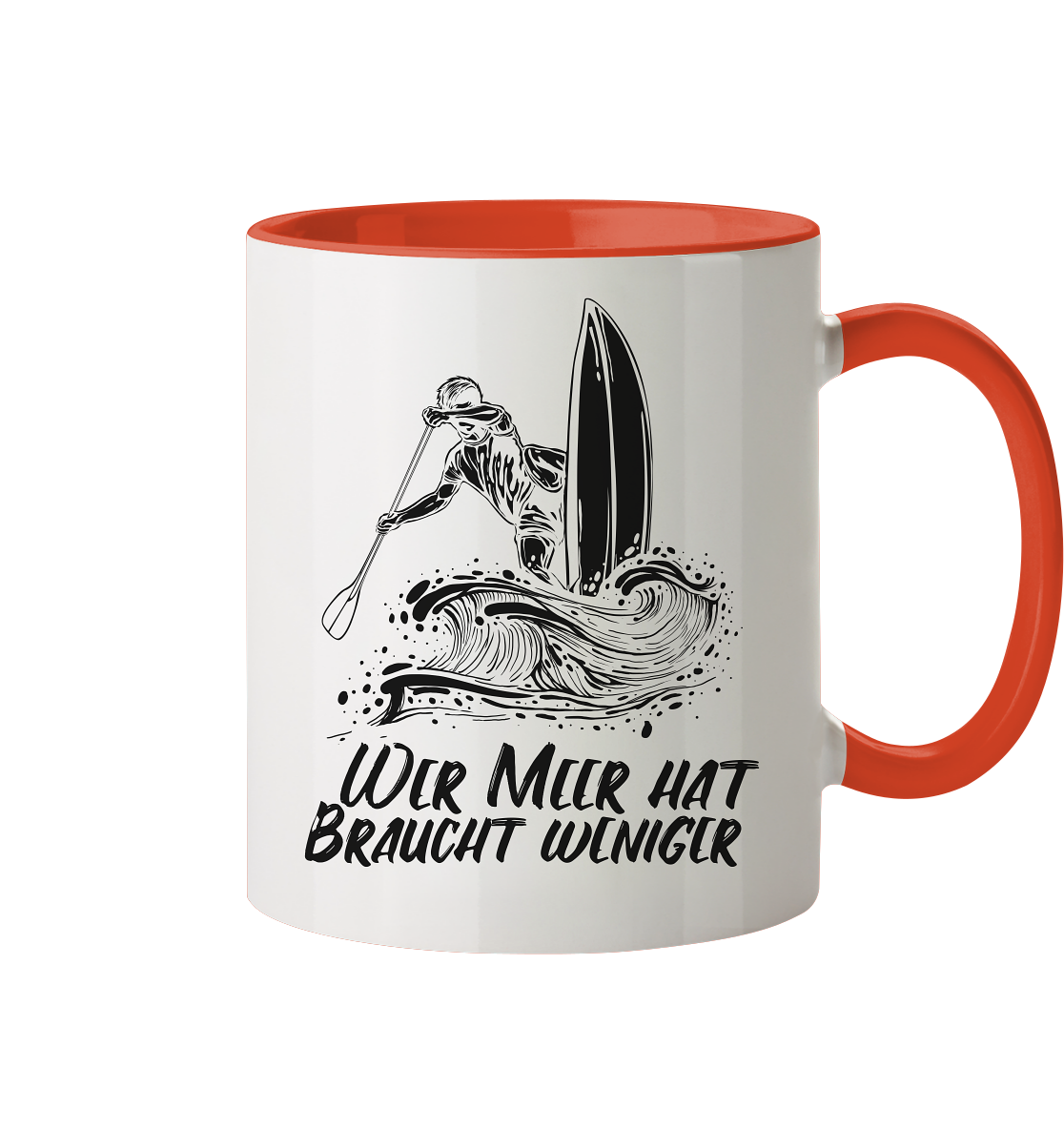 Wer Meer hat- braucht weniger - Tasse zweifarbig