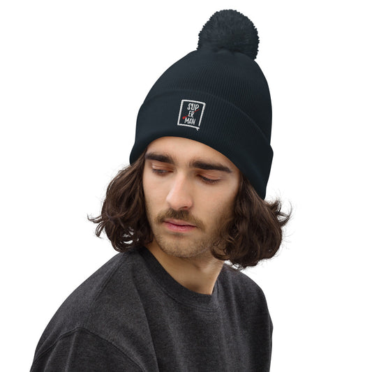 SUP ER MAN 2.0 Bommel-Beanie