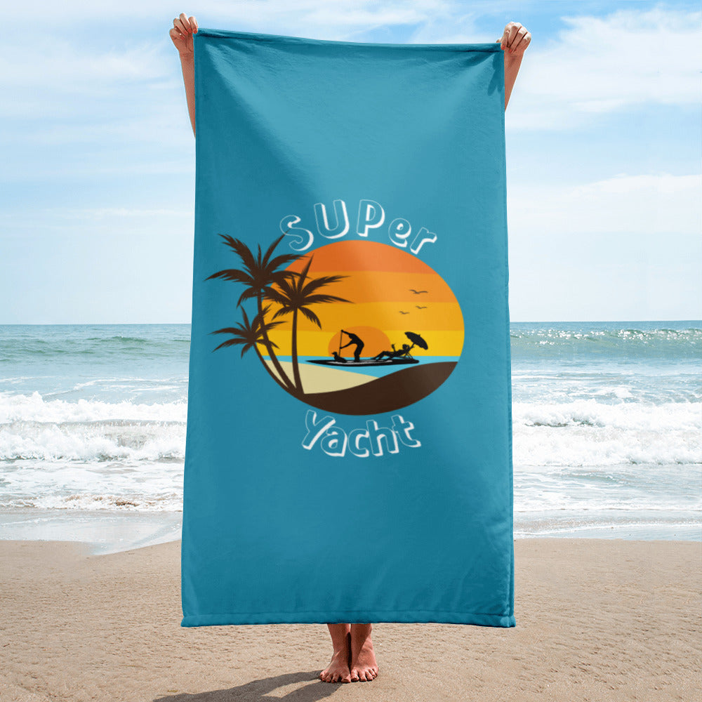 SUPer Yacht Strandhandtuch