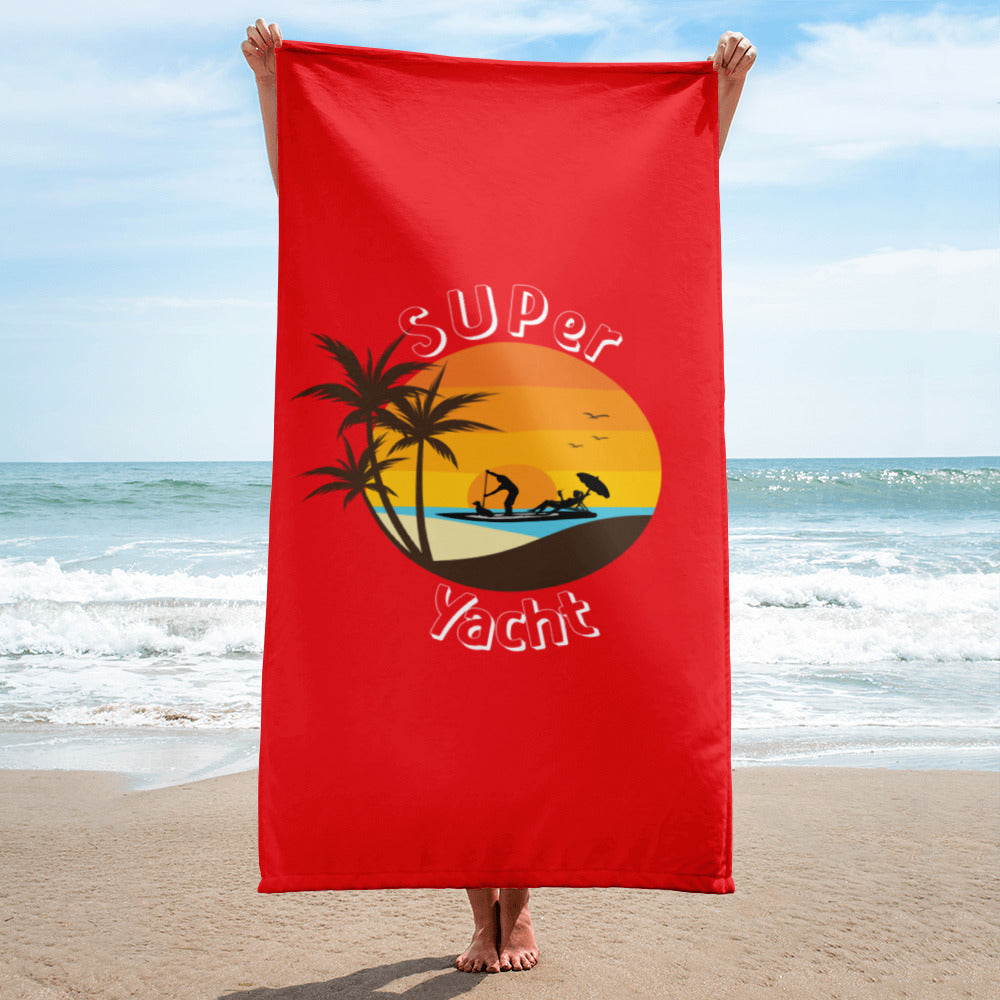 SUPer Yacht Strandhandtuch
