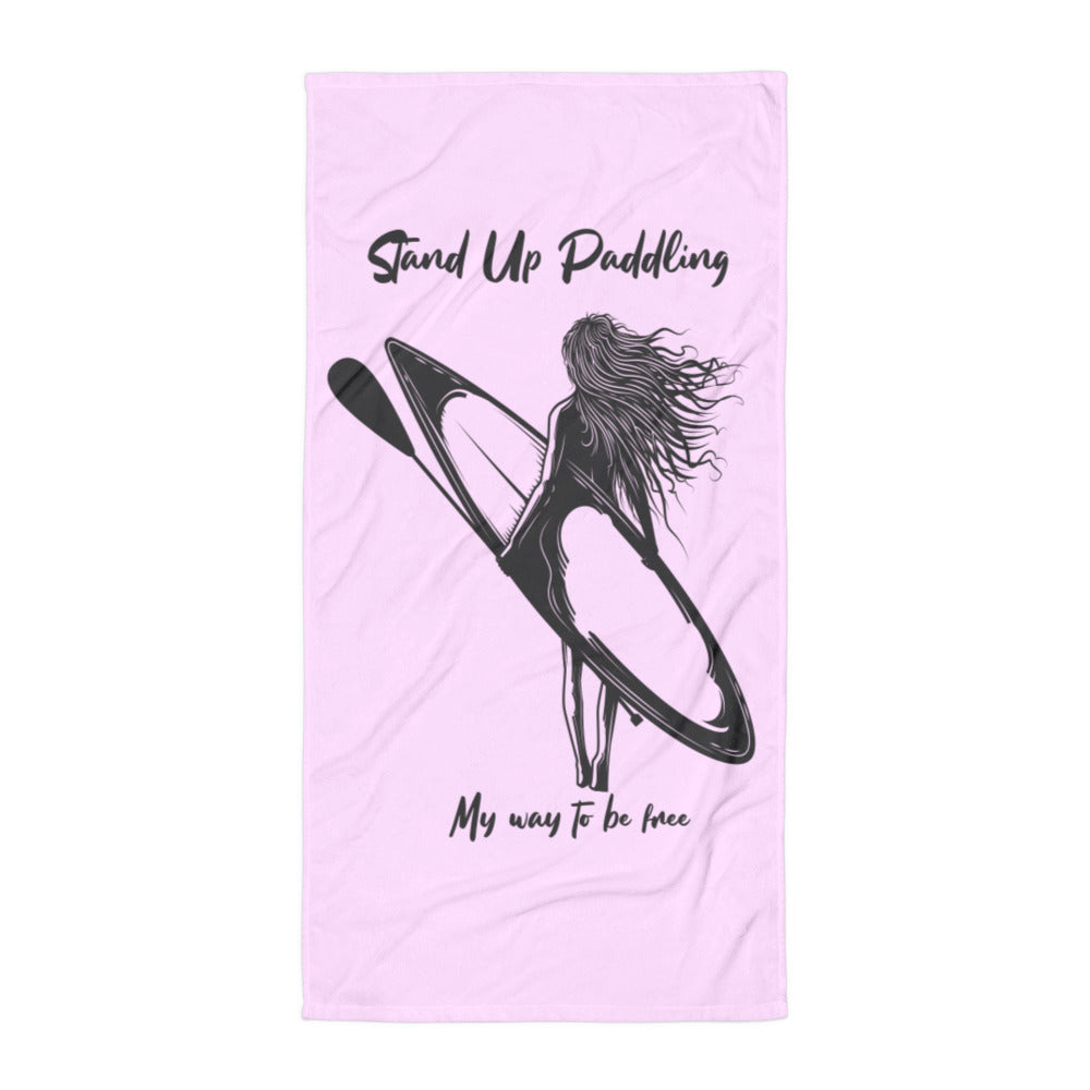 Stand Up Paddling- My way to be free Strandhandtuch