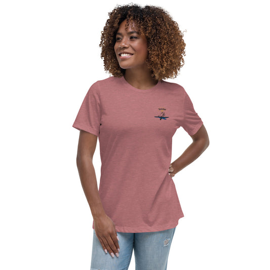 Spatzelsup Lockeres Damen-T-Shirt gesticktes Design