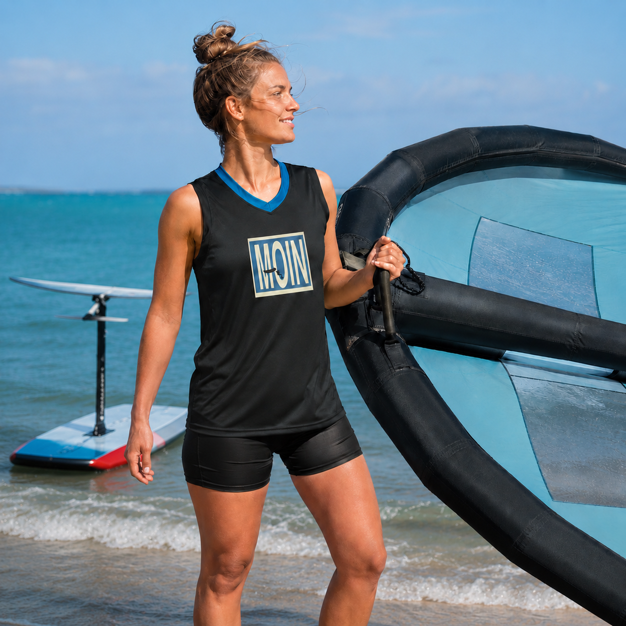 Moin-Wingfoil recyceltes unisex-Basketballtrikot