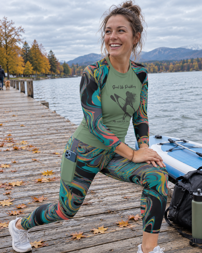 Stand Up Paddling – My way to be free Damen-Rash-Guard Sonderedition