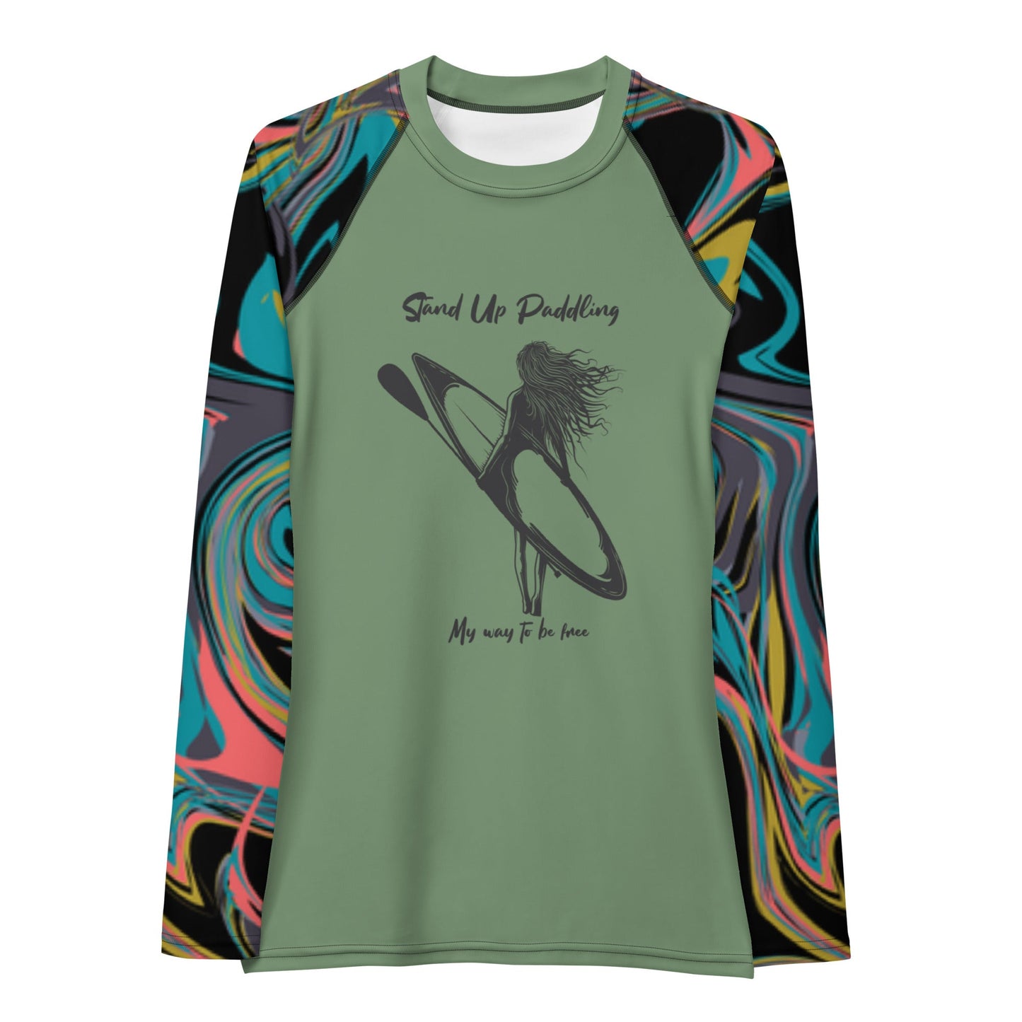 Sale:Stand Up Paddling- My way to be free i in der Damen-Rash-Guard Sonderedition