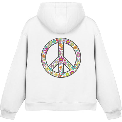 Peace. Waves. Sunsets. - Fluffy Boxcut Hoodie