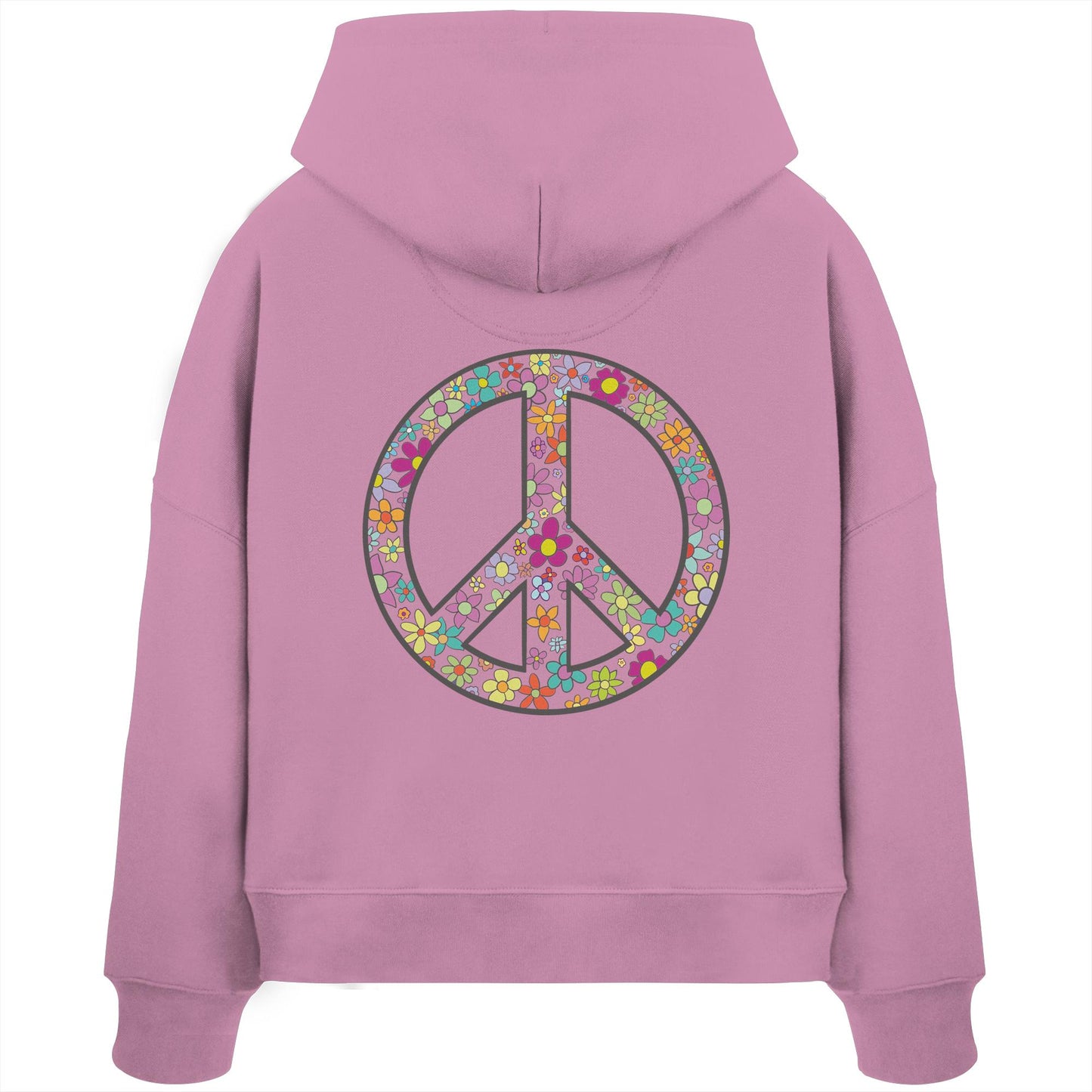 Peace. Waves. Sunsets. - Womens Organic Boxcut Hoodie